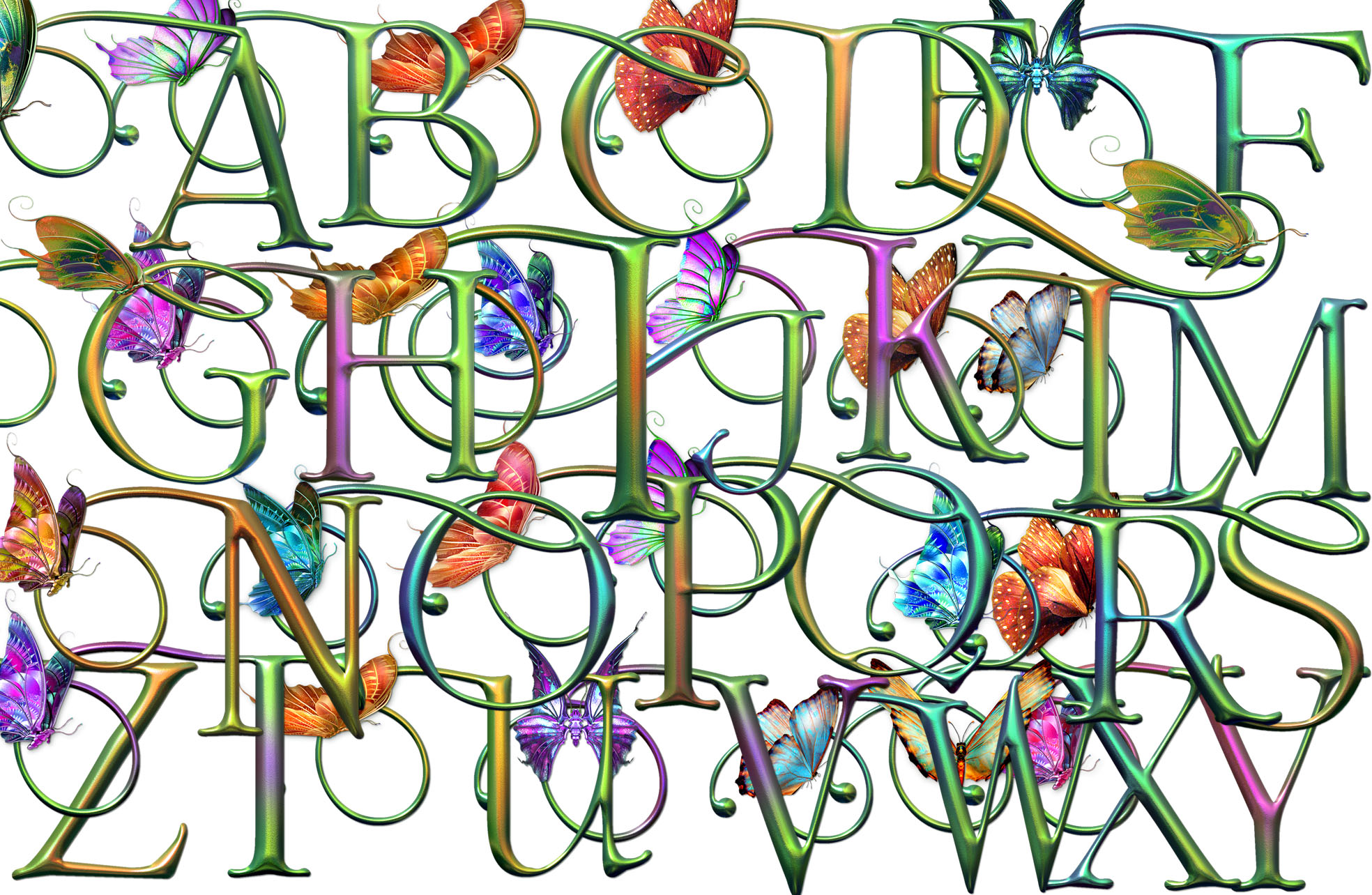 Шрифт Бабочки